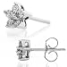1/6ctw Diamond Floral Stud Earrings (IJ/I1-I2) in 14k White Gold