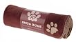 K9 Snug Rug Fleece Pet Blanket with Embroidered Motif, Chocolate Paw, Small