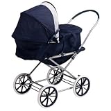 English Style 3-in-1 Doll Pram, Carrier, & Stroller