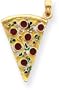 Pizza Slice Enamel Charm, 14K Yellow Gold