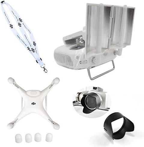 DJI Phantom 4 3 Camera Lens Sun Hood Cap + Motor guards + Antenna Range Booster + Neck strap