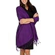 Pacific Pashmina Wrap With Bamboo Box - Purple