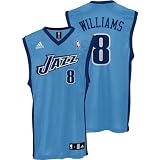 Deron Williams Utah Jazz Light Blue Replica Adidas NBA Jersey at adidas