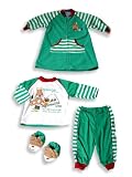 Baby Buns - Infant Baby Boys Robe and Fleece Pajama Set, Green, Red, White