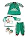 Baby : Baby Buns - Toddler Boys Holiday Rudolph Fleece Pajama Set, Green, Red, White (Size 3T)