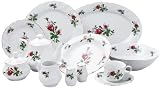 Lynns Victorian Rose 49-Piece Dinnerware Set, Service for 8