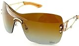 Christian Dior - New CHRISTIAN DIOR SWEETEST DIOR PZKKI SUNGLASSES Brown Lens & GOLD POWDER Frame Size 99-01-115