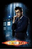 Doctor Who - TV Show Poster (The Doctor, The Tardis & Smoke) (David Tennant) (Size: 24 x 36)