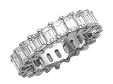 5.00 cts Emerald Cut Diamonds Eternity Band - Platinum LIFETIME WARRANTEE