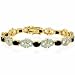 Vermeil (24k Gold over Sterling Silver) Genuine Sapphire Filigree Tennis Bracelet