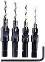 Vermont American 16515 no.6 to no.10 Hex Shank Predrill and Countersink Assortment, 4-Piece