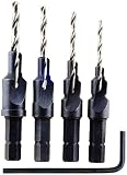 Vermont American 16515 4 Piece #6 to #10 Hex Shank Predrill and Countersink Assortment