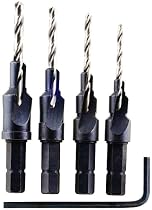 Vermont American 16515 no.6 to no.10 Hex Shank Predrill and Countersink Assortment, 4-Piece