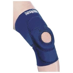 Trainer's Choice Knee Sleeve with U-Shaped Tracking Buttress, Blue, Small by 