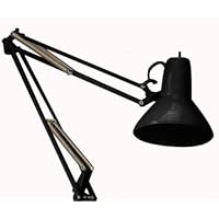 Grandrich G-2518 BLK 100-Watt Incandescent Architects Swing Arm Light, Black