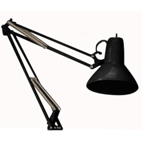 Grandrich G-2518 BLK 100-Watt Incandescent Architects Swing Arm Light, Black by Grandrich