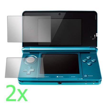 GTMax 2x Clear LCD Screen Protector Film Guard for Nintendo 3DS
