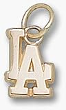 Los Angeles Dodgers LA 3/8 Charm - 14KT Gold Jewelry