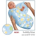 Kiddopotamus SwaddleMe Microfleece, Bubble Blue, Small