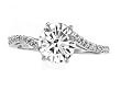 1.71 cttw Genuine Round White Topaz and Diamond Ring LIFETIME WARRANTY