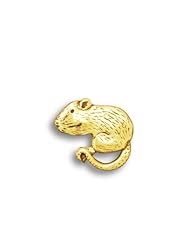 14k Gold Rat Pin by The Magic Zoo