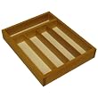 Alder Wood 5-Section Cutlery Tray with Melamine Base