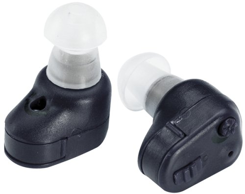 SSI 2 Bud Hearing Enhancement with Tone Control (4 Batteries Included, Black)