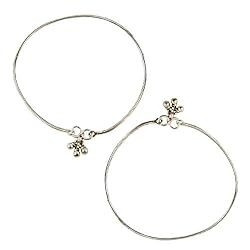 Ankle Bracelets Sterling Silver Fashion Statement Jewelry Size 10.5 Inches