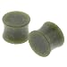 British Columbian Green Jade Stone Plugs - 8G - Sold as a Pair