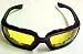 Padded Night Motorcycle Riding Glasses Yellow Lenses