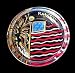 America's Flag Design - Hand Painted - Coaster - 3.75 inch diameter