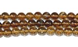 Golden Citrine 9mm Round Beads 16 Inch Strand