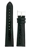 Watchband Genuine Crocodile 18mm Black