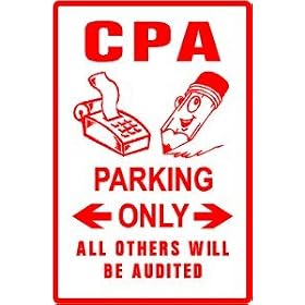 CPA PARKING sign * street account finance
