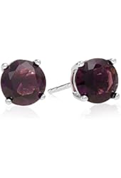 Sterling Silver 6mm Teens Girls Women Colored Crystal Earrings