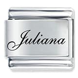 Name Juliana Laser Italian Charms