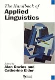 The handbook of applied linguistics