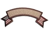 Police Officer 9 cm * 3,8 cm Bügelbild braun Polizei Polizist USA Amerika Logo