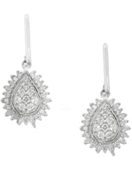 Diamond Fashion Pear Cluster Earrings 3/4ctw