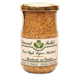 Grain Mustard Fallot French Dijon old fashioned mustard Mustard-7oz jar, Three