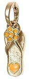 14k Yellow Gold Enamel Sandal Charm