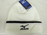 Mizuno Winter Fleece Hat (White, One Size, 2012) Beanie Toboggan NEW