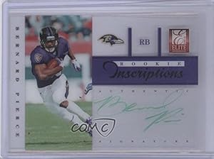 Bernard Pierce Baltimore Ravens (Football Card) 2012 Elite Rookie Inscriptions Green Ink [Autographed] #13