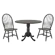 Antique Black Windsor Drop Leaf Table