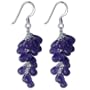 Sterling Silver Amethyst Earrings 2 Inches