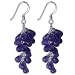 Sterling Silver Amethyst Gemstone Dangle Earrings 2 Inches