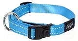 Rogz Reflective Fanbelt Large Dog Collar, Turquoise