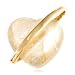18K Yellow Gold Glass Heart Pendant
