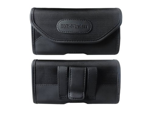 XXL SIZE Motorola Moto G2 2nd 2014 XT1068 / MOTOROLA MOTO-X 2nd GEN 2014 XT1097 Premium Leather Nylon Case Pouch Holster Belt Clip Case Cover (Fits Motorola Moto G2 2nd 2014 XT1068 / MOTOROLA MOTO-X 2nd GEN 2014 XT1097 with OTTER BOX Defender / LIFEPROOF / Mophie Juice Pack Air/Plus Case On)