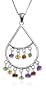 Sterling Silver Peridot, Garnet, Citrine & Amethyst Pendant